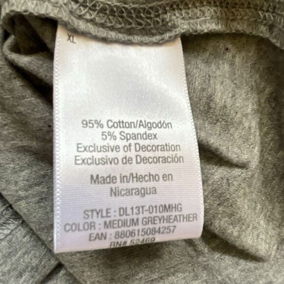 Danskin Womens XL Athletic Workout Pullover Top Gray Short Sleeve Stretch - Picture 12 of 12